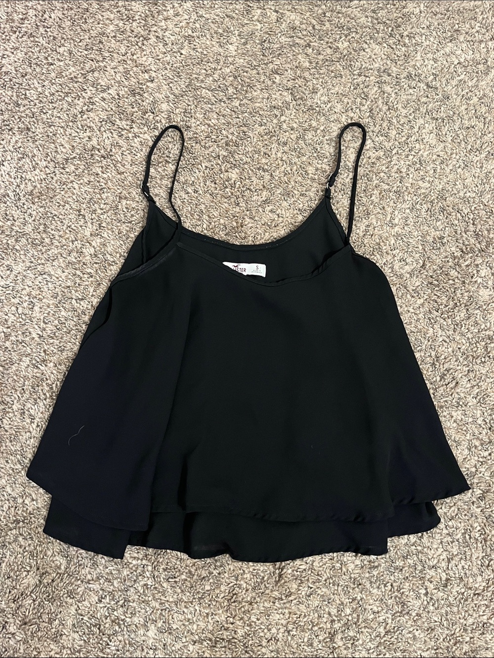 Hollister Black Layered Spaghetti Strap Camisole
